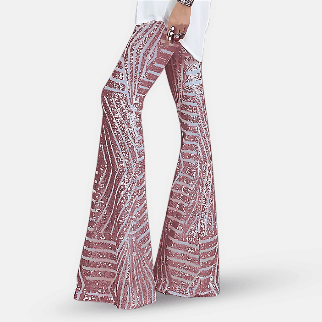 Women's Geometric Print Flared Pants