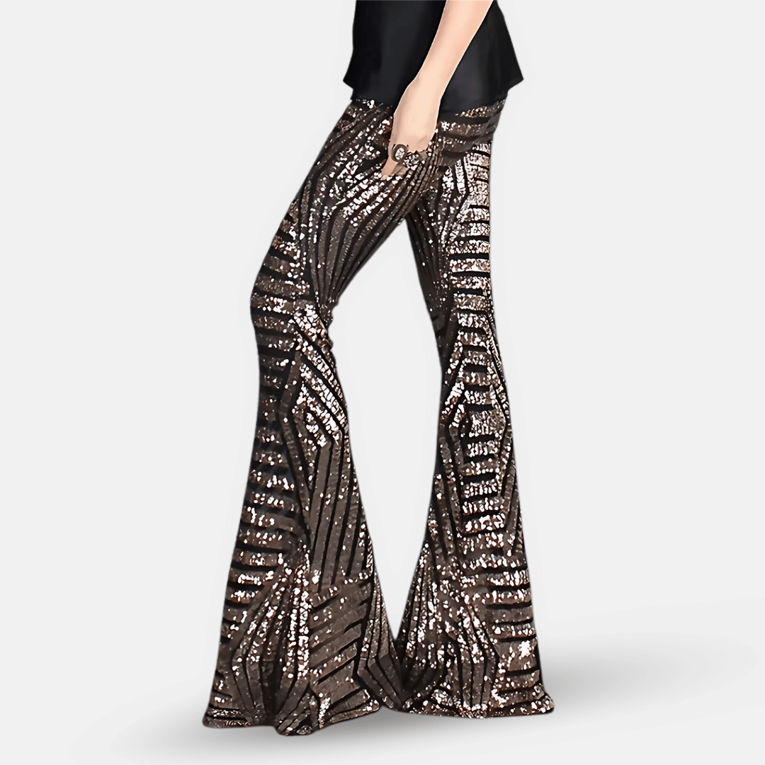 Women's Geometric Print Flared Pants