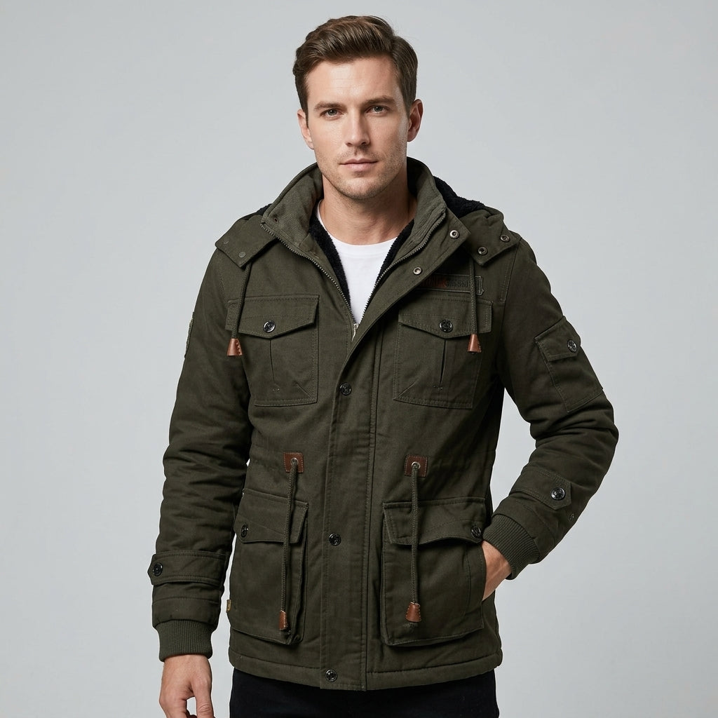 Men's Hooded Utility Jacket