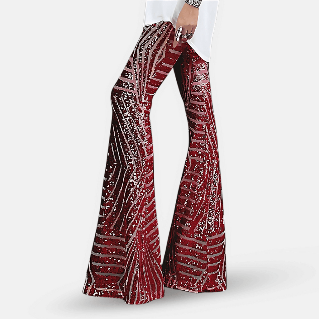 Women's Geometric Print Flared Pants