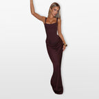 Women’s Bodycon Maxi Dress Lace Up