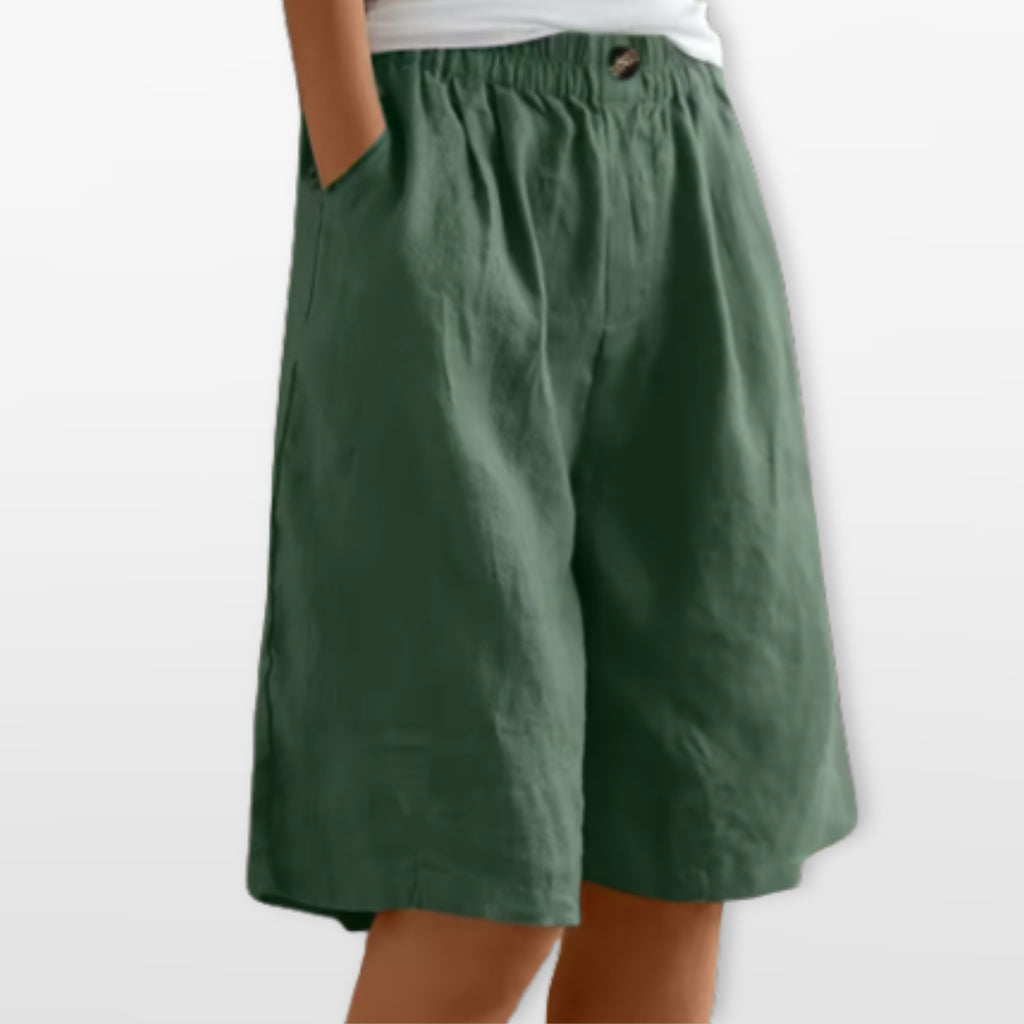 Women’s Wide Leg Shorts Elastic Waist