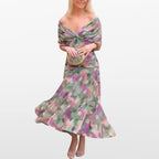 Women Off Shoulder Elegant Midi Dress