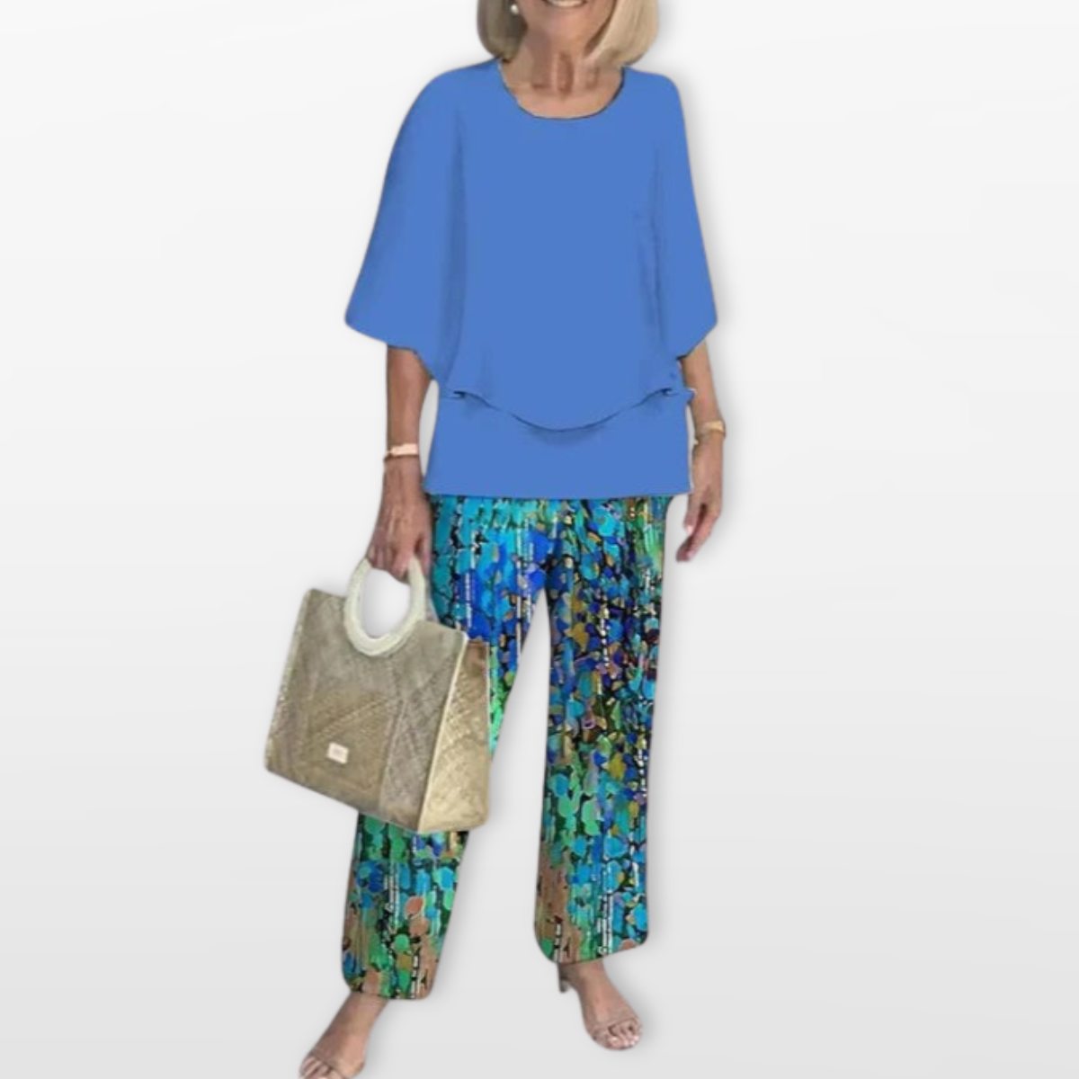 Women Relaxed Fit Layered Two Piece Set