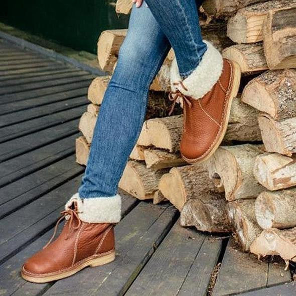 Women's Pull-On Ankle Boots with Side Ties