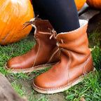 Women's Pull-On Ankle Boots with Side Ties