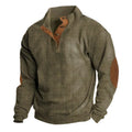 Men’s Ribbed Button-Neck Sweater