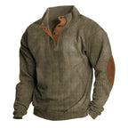 Men’s Ribbed Button-Neck Sweater