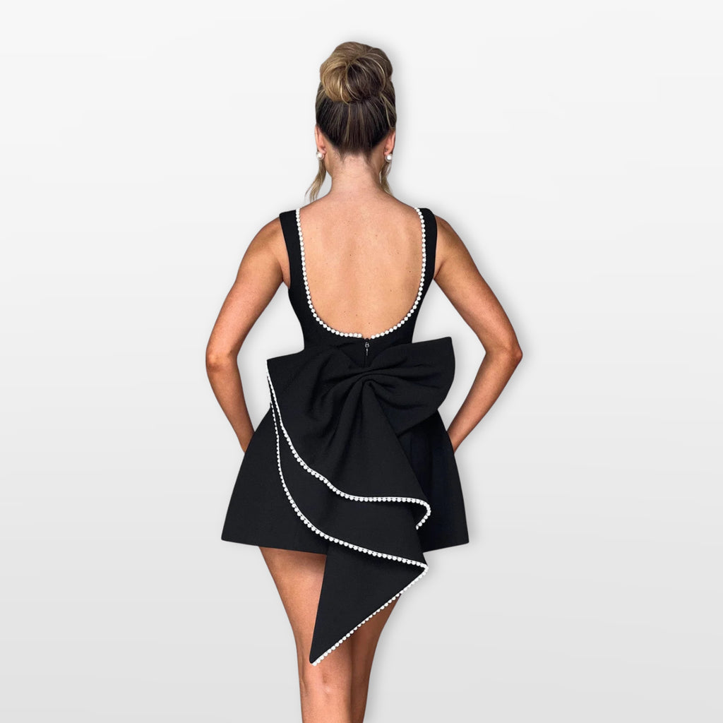 Women’s Bow Back Mini Dress Elegant