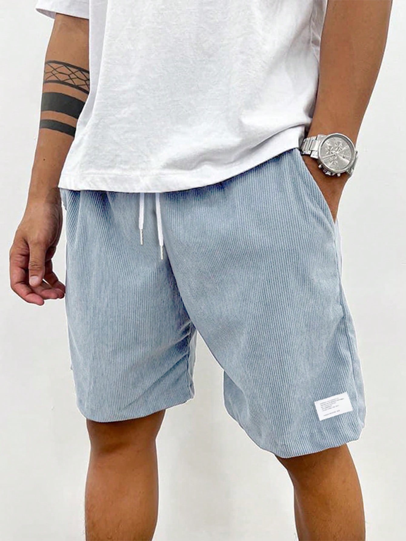 Men's Relaxed Fit Corduroy Drawstring Shorts