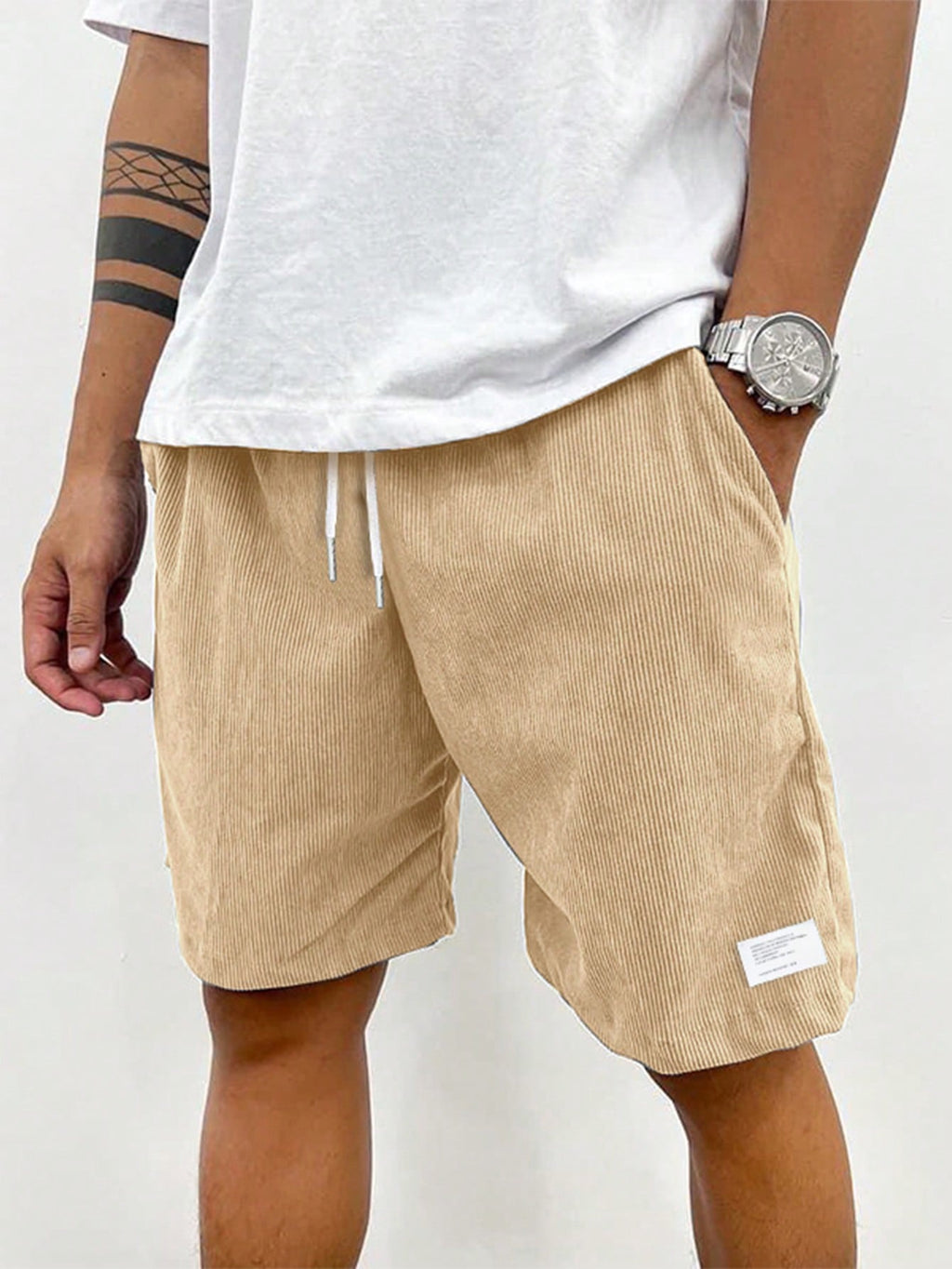 Men's Relaxed Fit Corduroy Drawstring Shorts