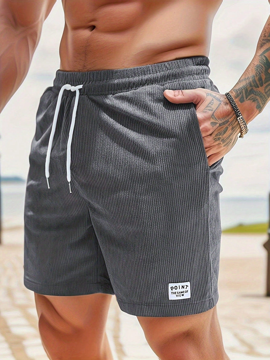 Men's Relaxed Fit Corduroy Drawstring Shorts