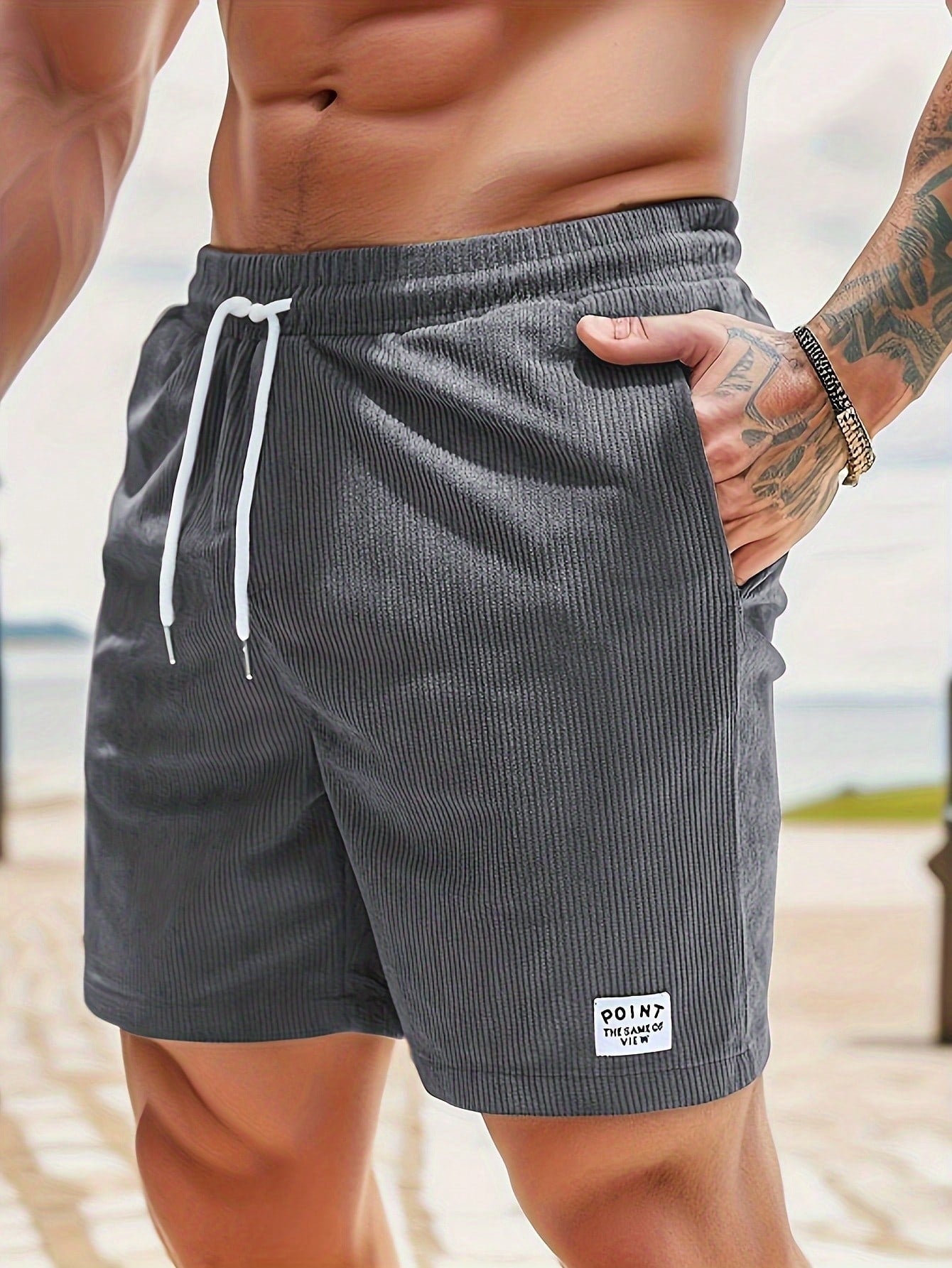 Men's Relaxed Fit Corduroy Drawstring Shorts