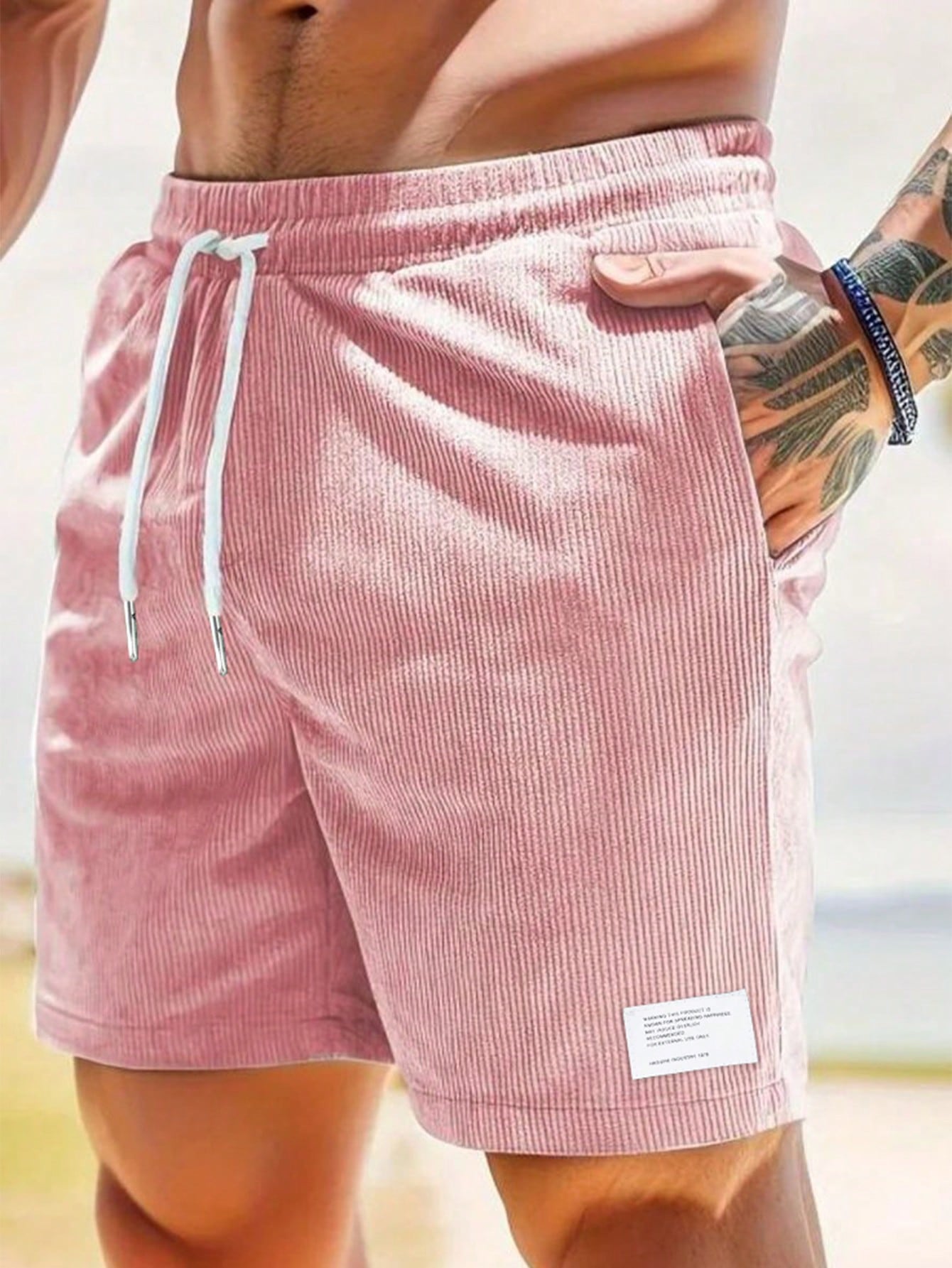 Men's Relaxed Fit Corduroy Drawstring Shorts