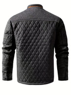 Men’s Quilted Jacket with Contrast Yoke