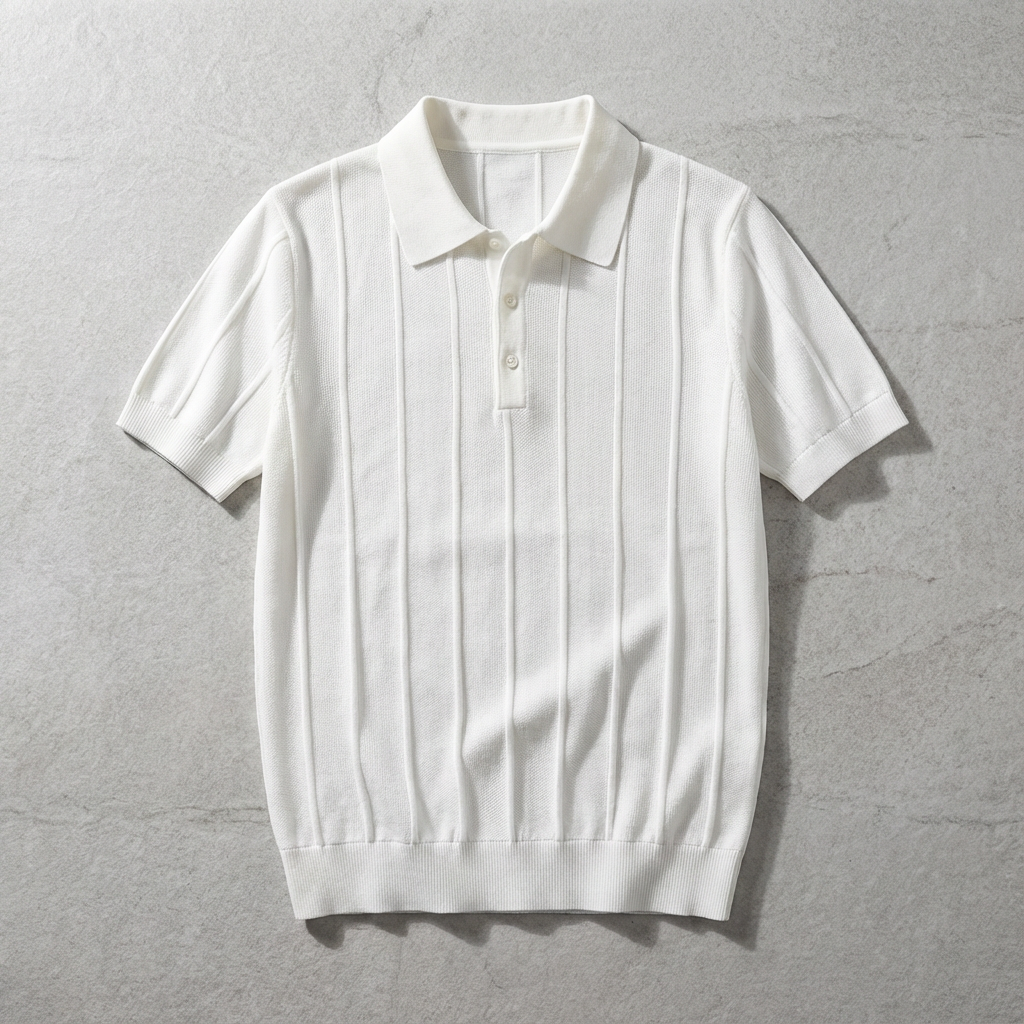 Men's Textured Knit Polo