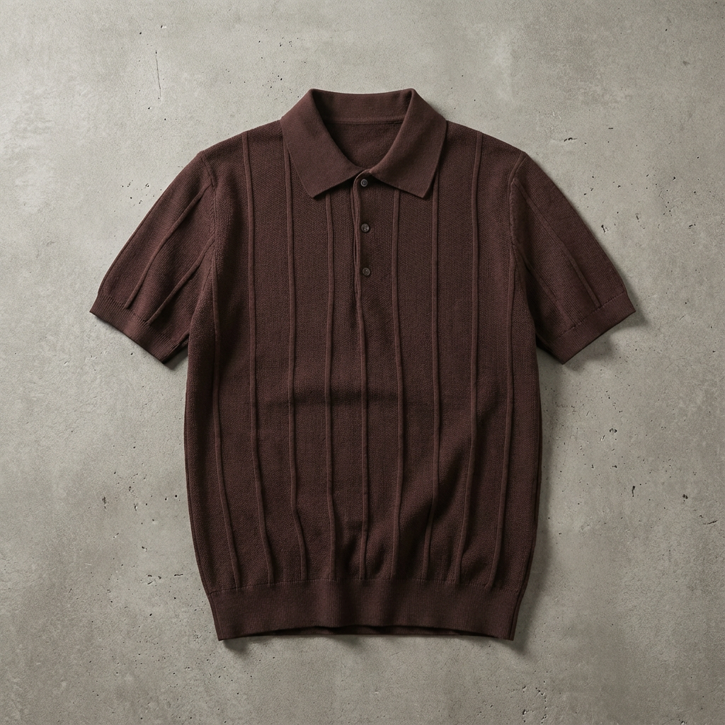 Men's Textured Knit Polo