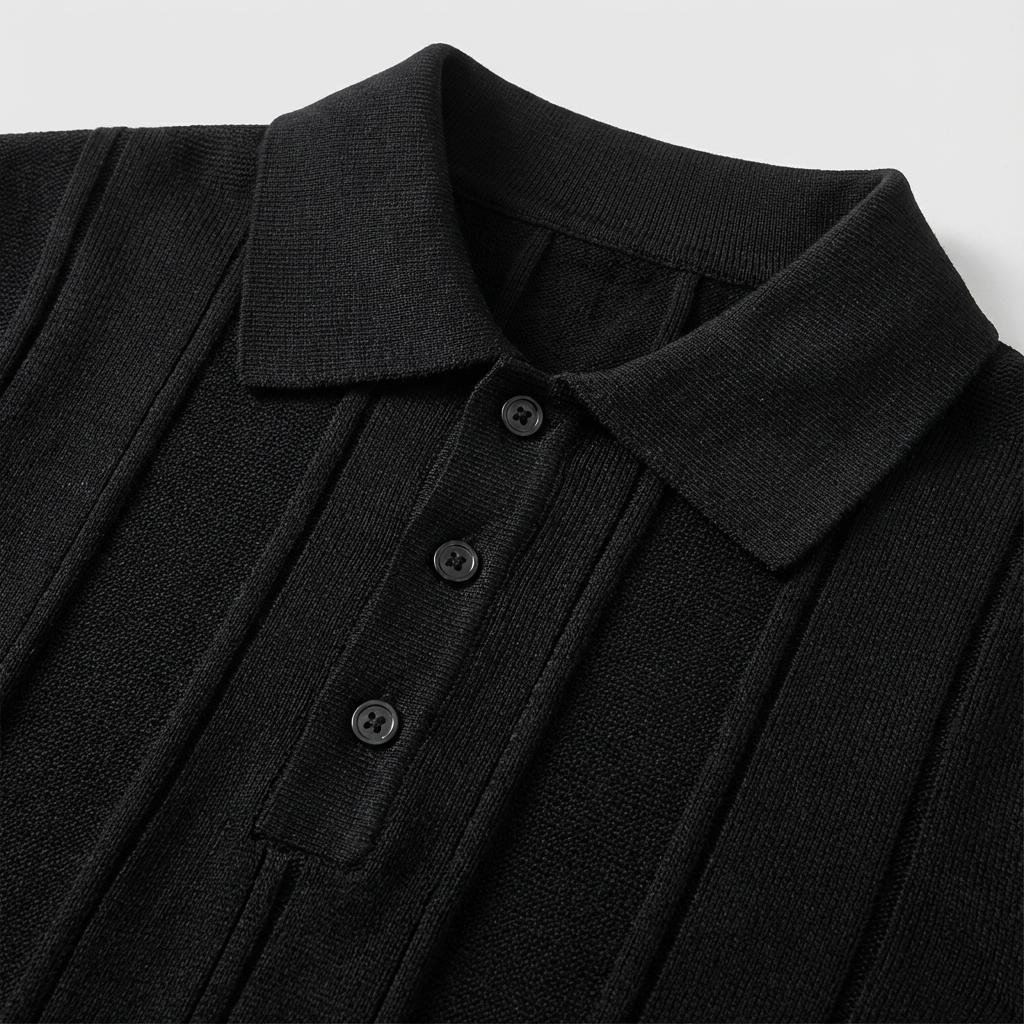 Men's Textured Knit Polo