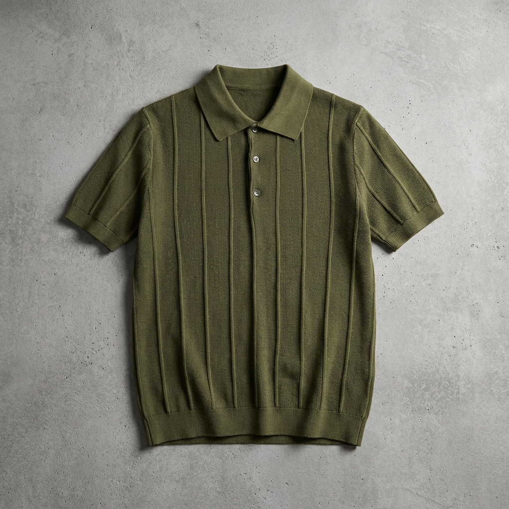 Men's Textured Knit Polo