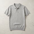 Men's Cable Knit Polo