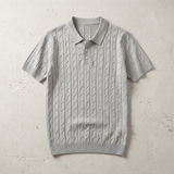 Men's Cable Knit Polo