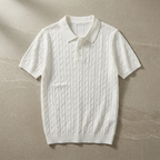 Men's Cable Knit Polo