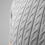 Men's Cable Knit Polo