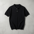 Men's Cable Knit Polo