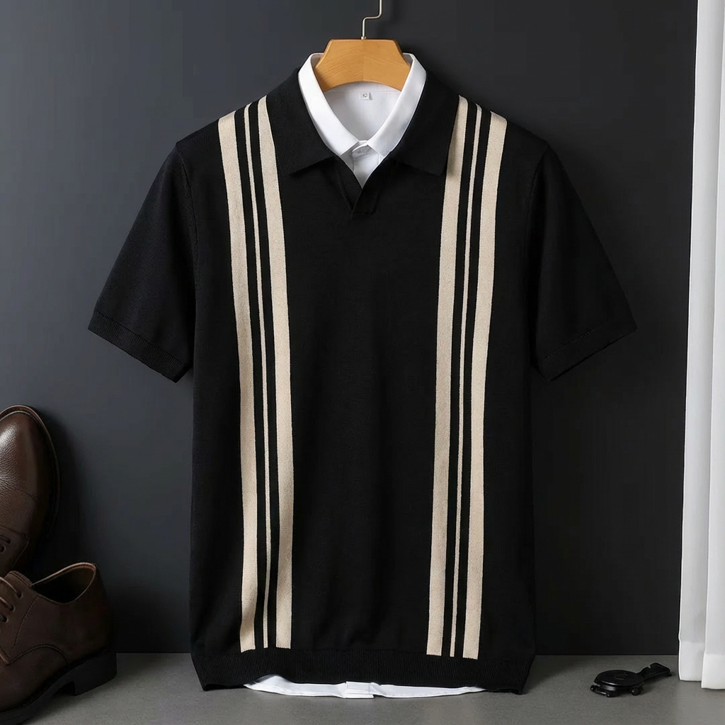 Men's Retro Knit Polo