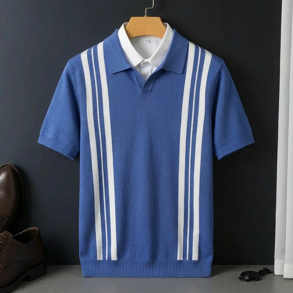 Men's Retro Knit Polo
