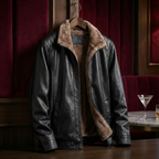 Men's Wide-Collar Full-Zip Short Jacket
