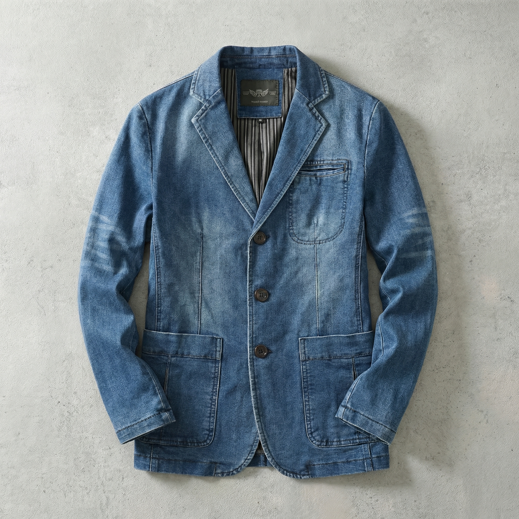 Men's Casual Denim Blazer