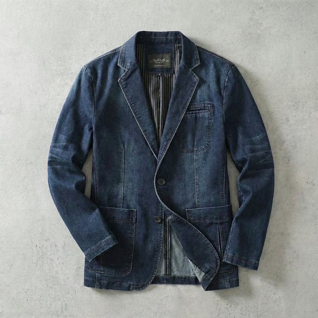 Men's Casual Denim Blazer