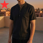 Men's Mandarin Pocket Shirt