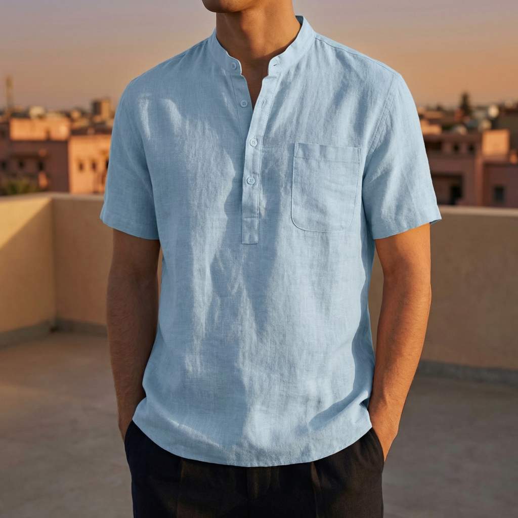 Men's Mandarin Pocket Shirt
