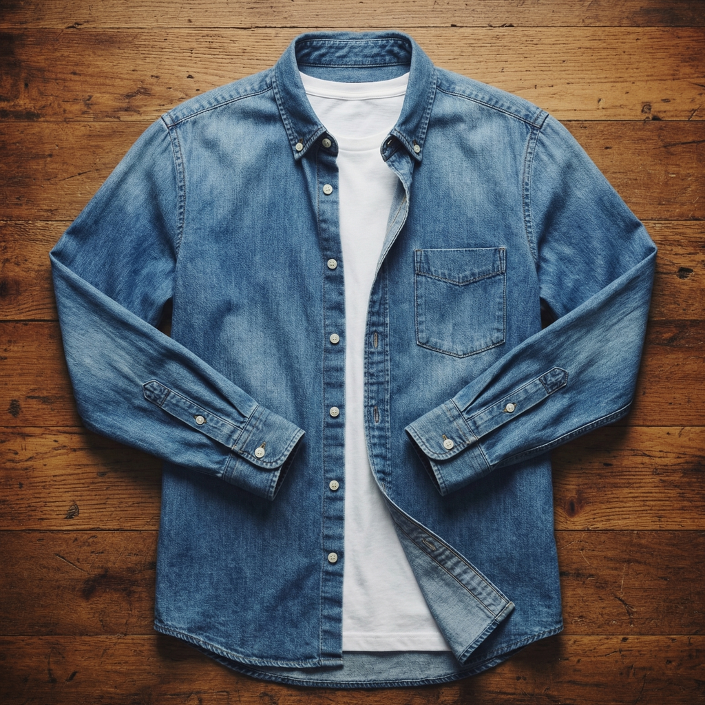 Men's Casual Denim Overshirt