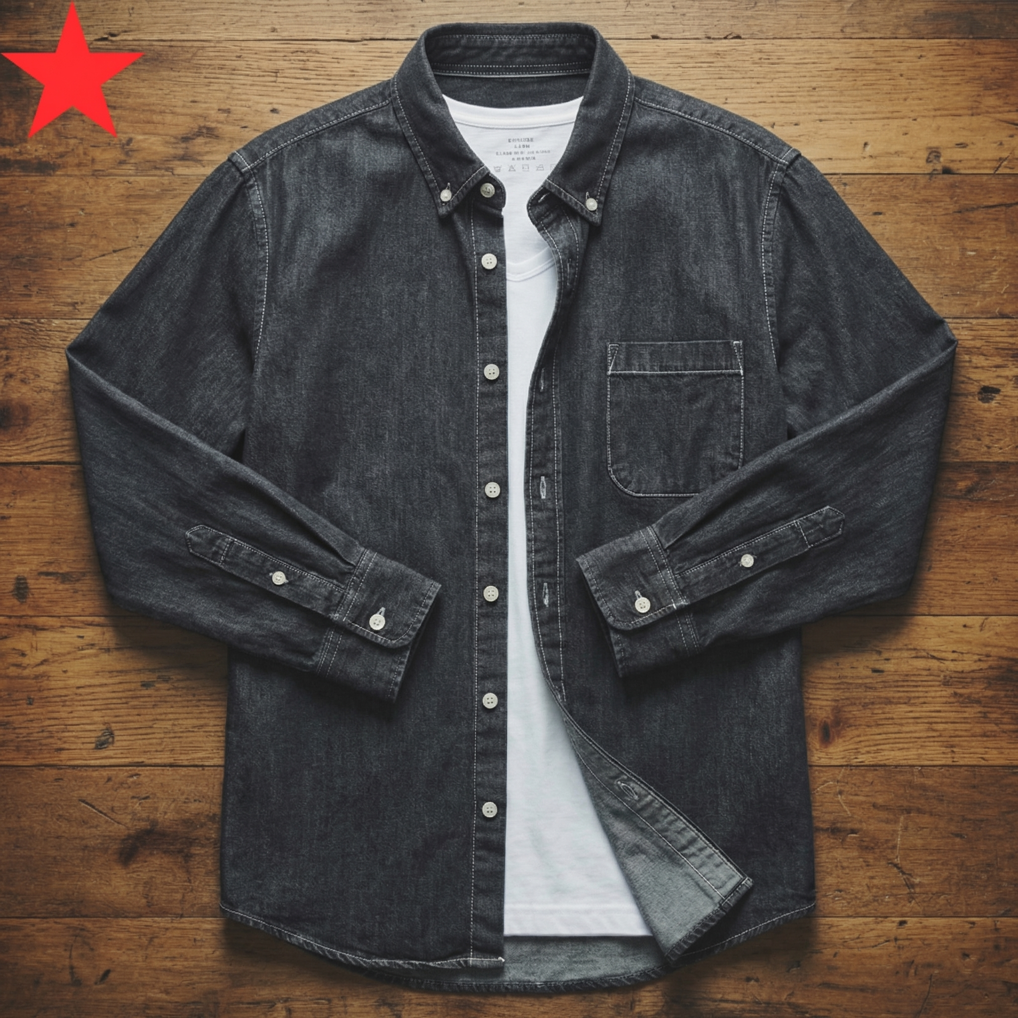 Men's Casual Denim Overshirt