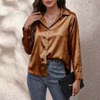 Women’s Long-Sleeve Silk Shirt