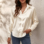 Women’s Long-Sleeve Silk Shirt