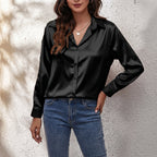 Women’s Long-Sleeve Silk Shirt