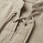 Men's Lace Up Mandarin Shirt
