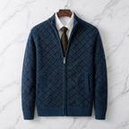 Men's Textured Knit Full-Zip Cardigan