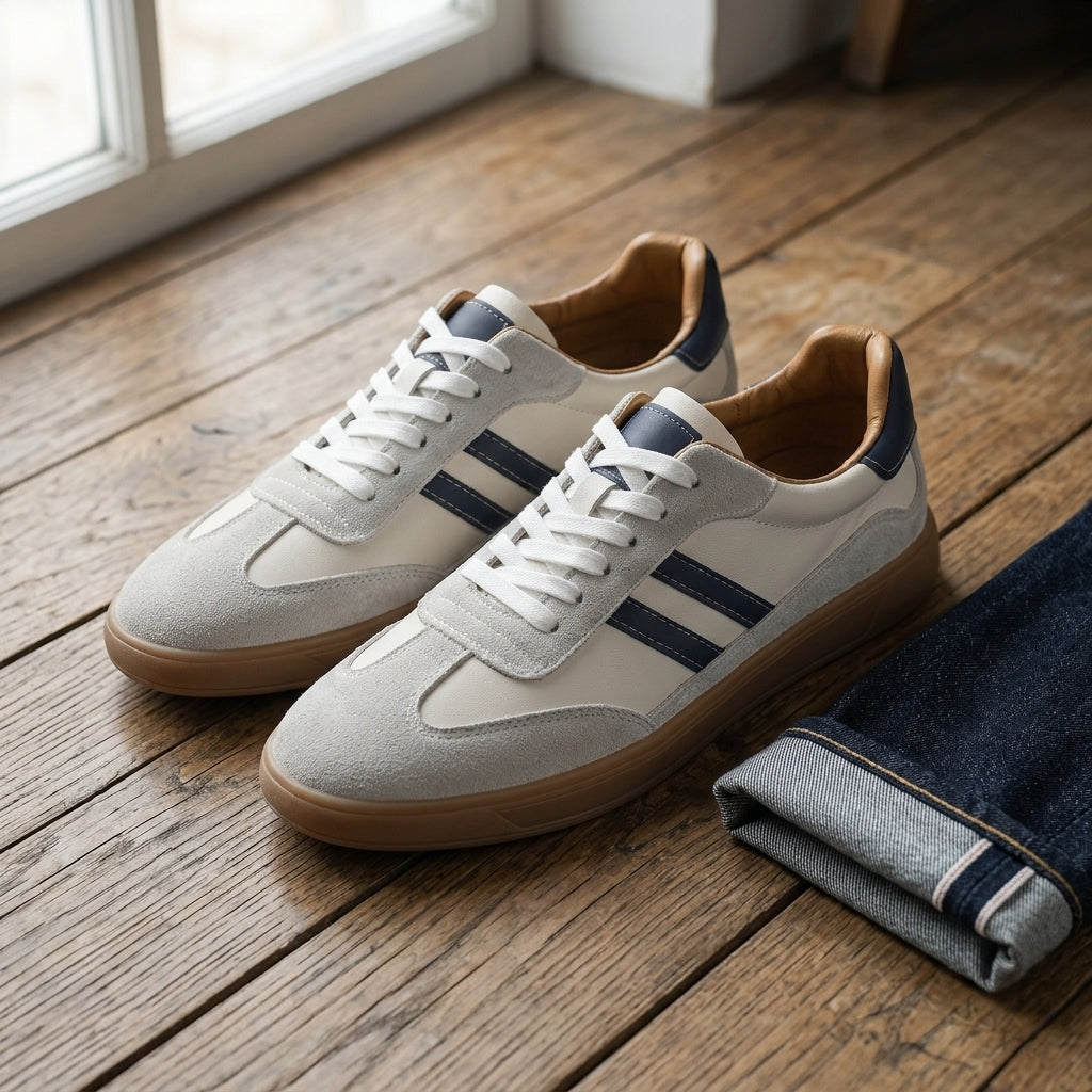 Men's Low Top Lace-Up Casual Sneakers