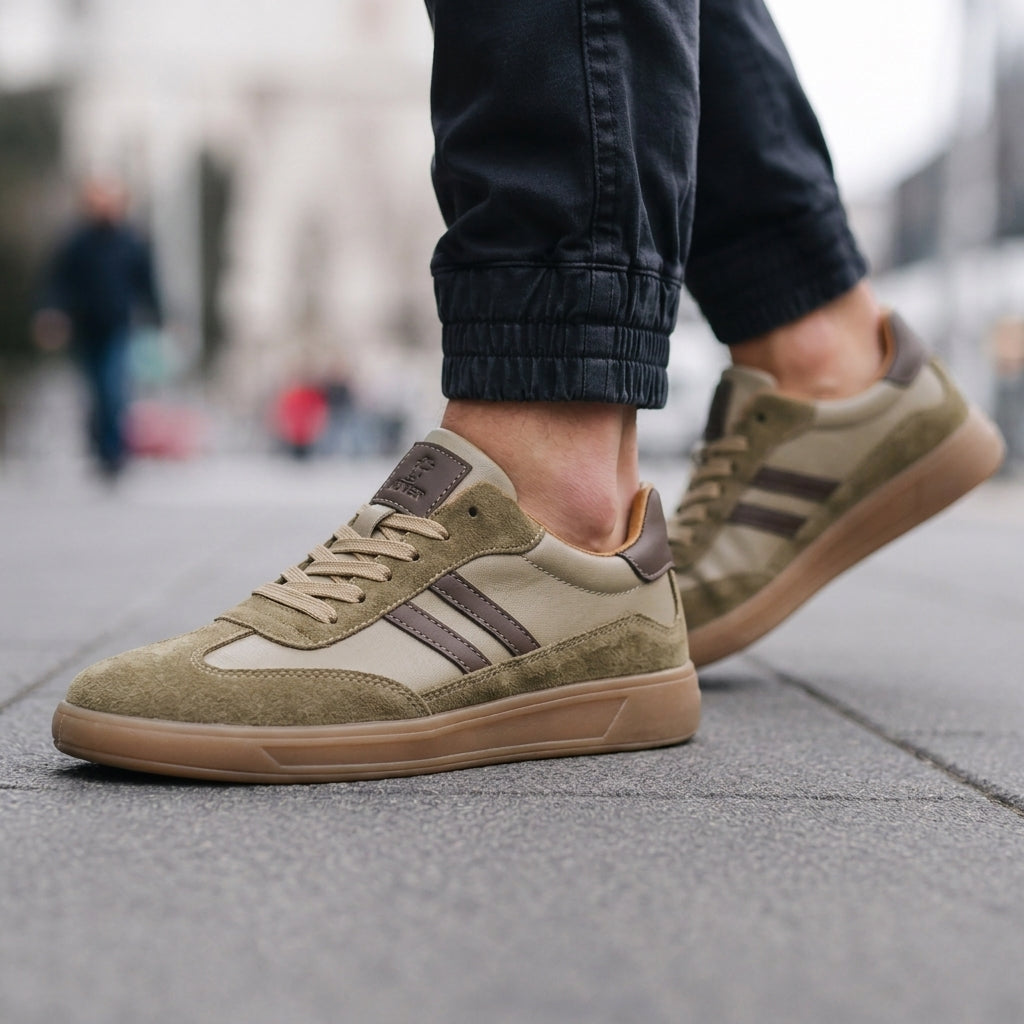 Men's Low Top Lace-Up Casual Sneakers