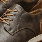 Men's Casual Lace-Up Shoes with Low-Top Design