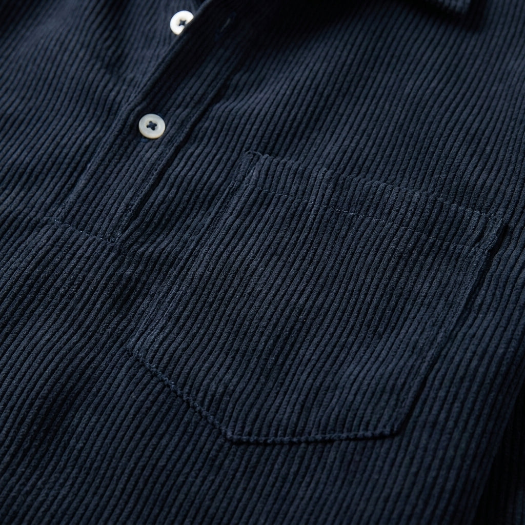 Men's Long Sleeve Ribbed Polo Shirt