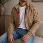 Men's Casual Zip-Up Jacket with Stand Collar