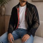 Men's Casual Zip-Up Jacket with Stand Collar