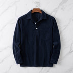 Men's Long Sleeve Ribbed Polo Shirt