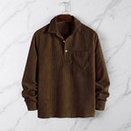 Men's Long Sleeve Ribbed Polo Shirt